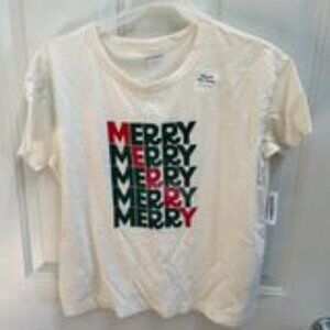 Merry Merry Old Navy pajama top size small NWT